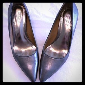 Silver Coach Heels